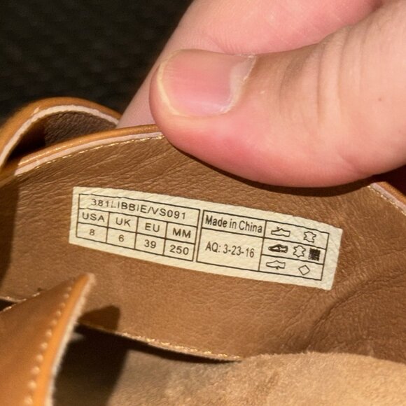 Vionic Libbie Brown Leather Criss Cross Wedge Sandals Shoes Women's Size 8 - Picture 8 of 9